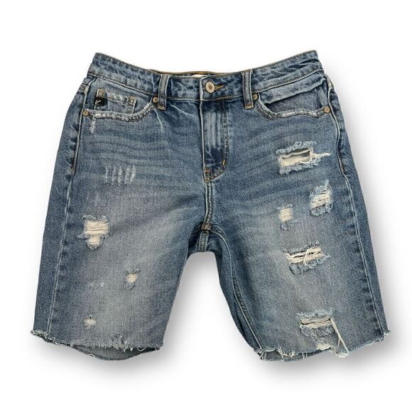 KanCan Estilio Distressed Jean Shorts Size 5/26 - Picture 1 of 7